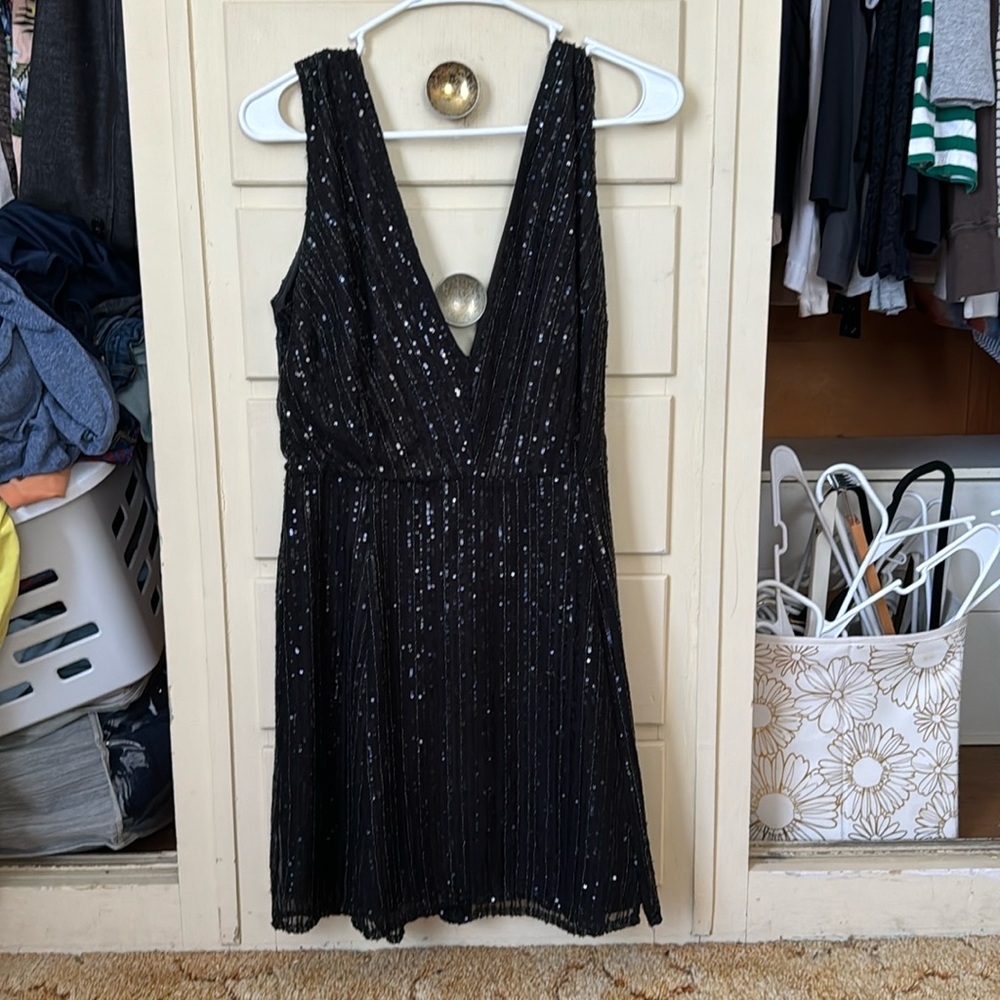 BB Dakota RSVP black sequin mini dress